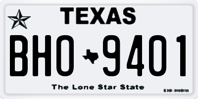 TX license plate BHO9401