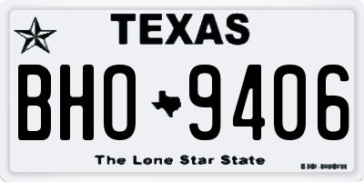 TX license plate BHO9406