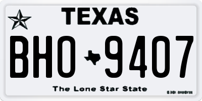 TX license plate BHO9407