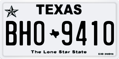 TX license plate BHO9410
