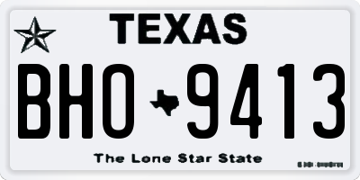 TX license plate BHO9413