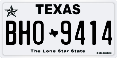 TX license plate BHO9414
