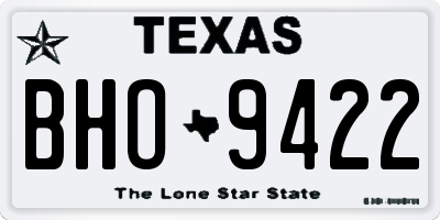 TX license plate BHO9422