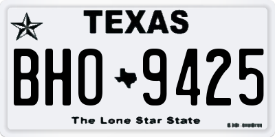 TX license plate BHO9425