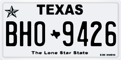 TX license plate BHO9426