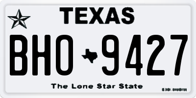 TX license plate BHO9427