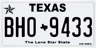 TX license plate BHO9433