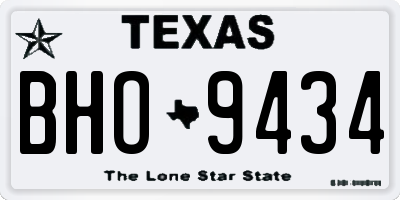 TX license plate BHO9434