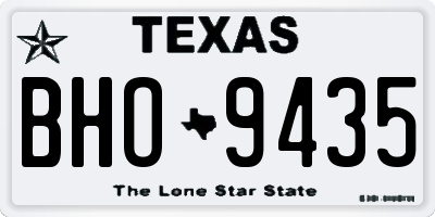 TX license plate BHO9435