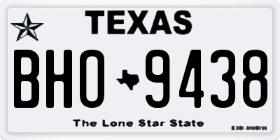 TX license plate BHO9438