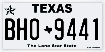 TX license plate BHO9441
