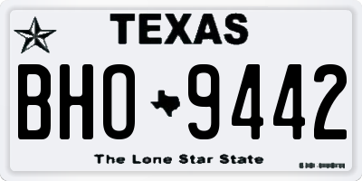 TX license plate BHO9442