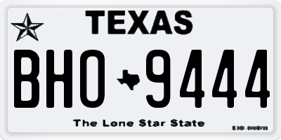TX license plate BHO9444