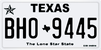 TX license plate BHO9445