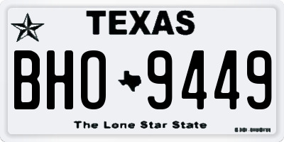 TX license plate BHO9449