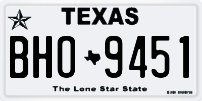 TX license plate BHO9451