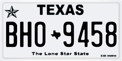 TX license plate BHO9458