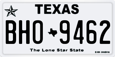 TX license plate BHO9462