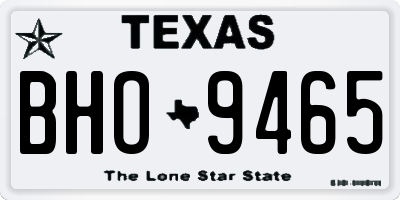 TX license plate BHO9465