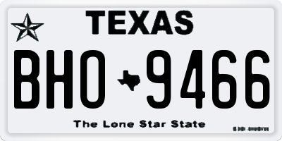 TX license plate BHO9466