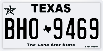 TX license plate BHO9469