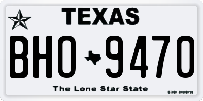 TX license plate BHO9470