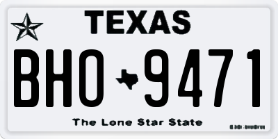 TX license plate BHO9471