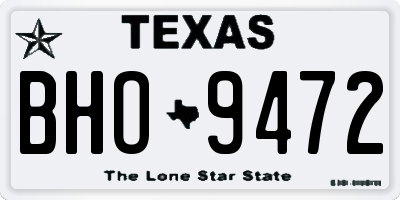 TX license plate BHO9472