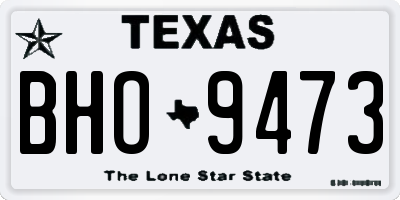 TX license plate BHO9473