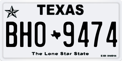 TX license plate BHO9474