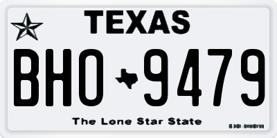 TX license plate BHO9479