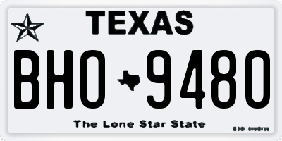 TX license plate BHO9480