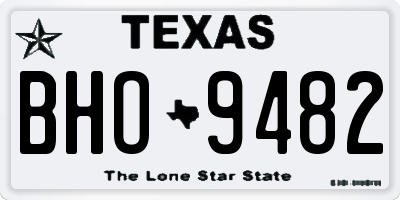 TX license plate BHO9482