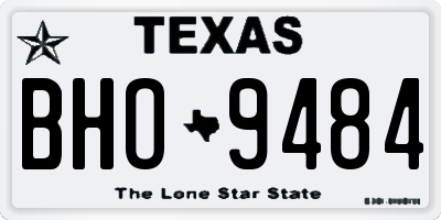 TX license plate BHO9484