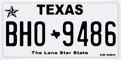 TX license plate BHO9486