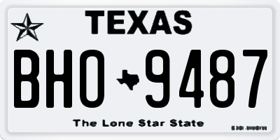 TX license plate BHO9487