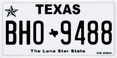 TX license plate BHO9488