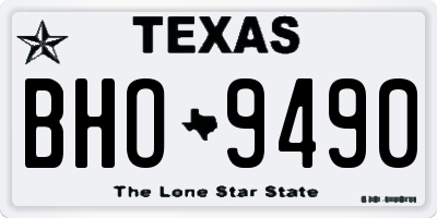 TX license plate BHO9490