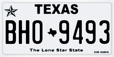 TX license plate BHO9493