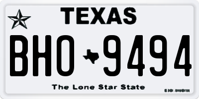 TX license plate BHO9494