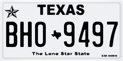 TX license plate BHO9497