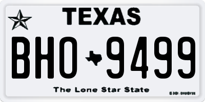 TX license plate BHO9499