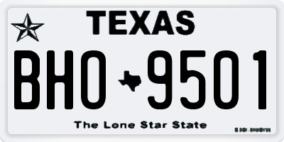 TX license plate BHO9501