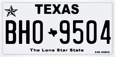 TX license plate BHO9504
