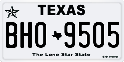 TX license plate BHO9505