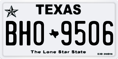 TX license plate BHO9506