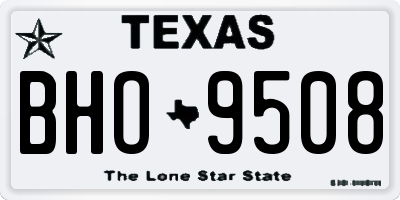 TX license plate BHO9508