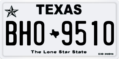 TX license plate BHO9510