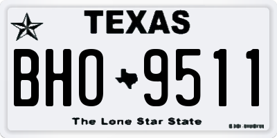 TX license plate BHO9511