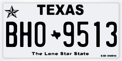 TX license plate BHO9513